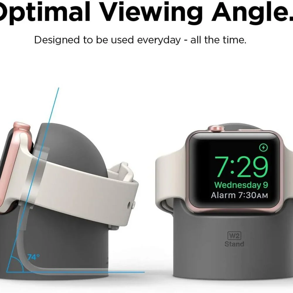 Elago W2 Stand for Apple Watch Charging Station Gray New